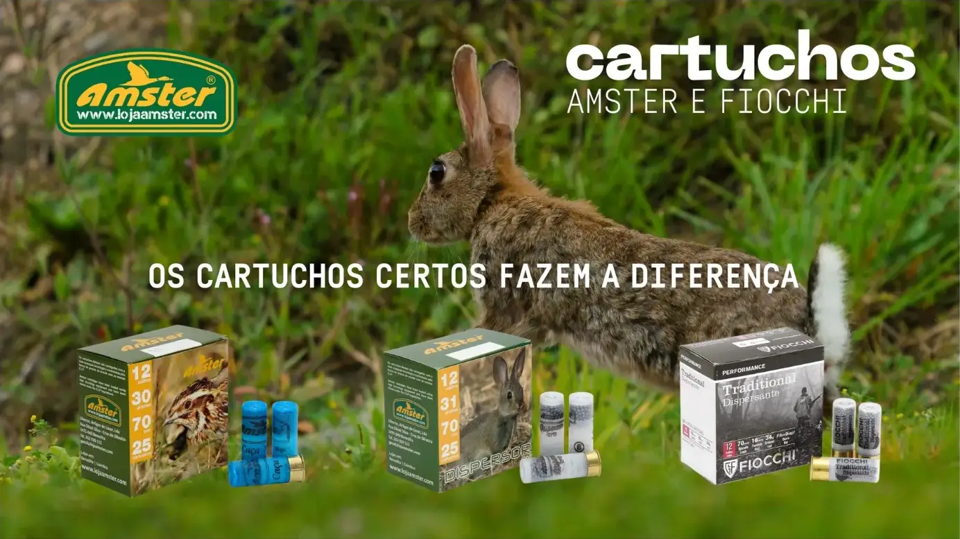 Cartuchos Amster e Fiocchi para coelhos