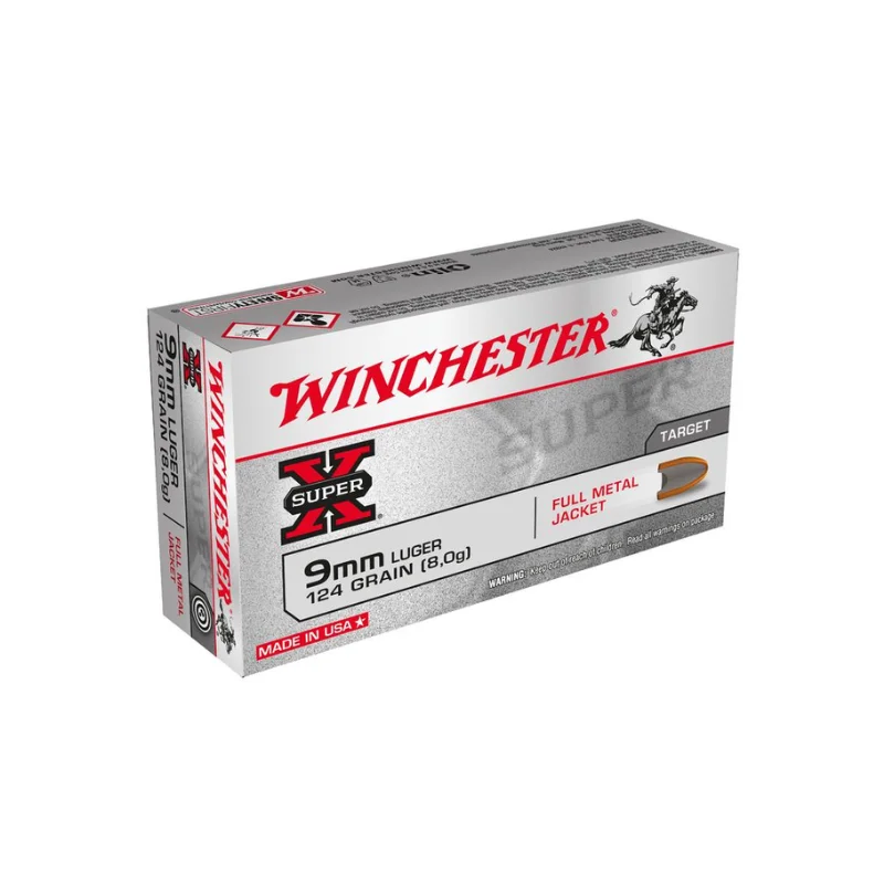 Mun. Winchester 9mm 124Gr FMJ