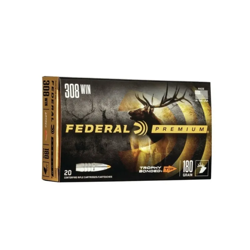 Munições Federal Cal.308WIN 180gr Trophy Bonded