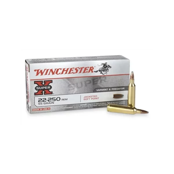 Munição Winchester 22-250 Rem. 55gr Power Point