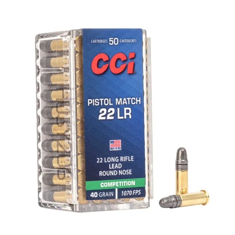 Munições CCI 22LR Pistol Match 40grs LRN