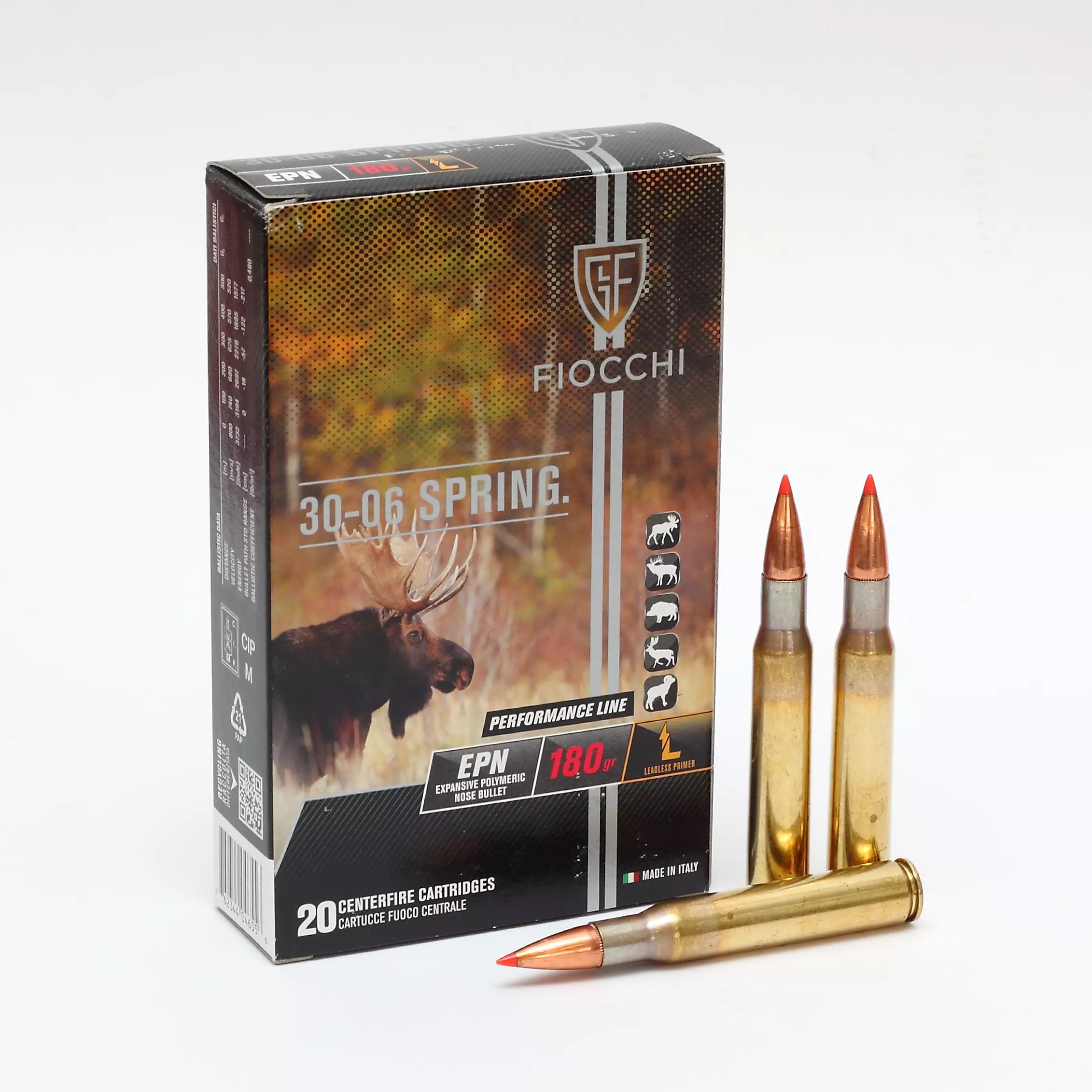 Cx 20 Munições Fiocchi EPN 180gr 30.06SPRG