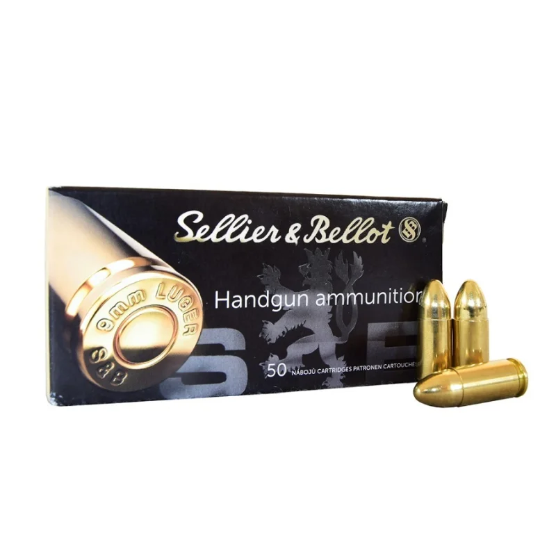 Cx. 50 Munições Sellier e Bellot TFMJ 124grs 9mm