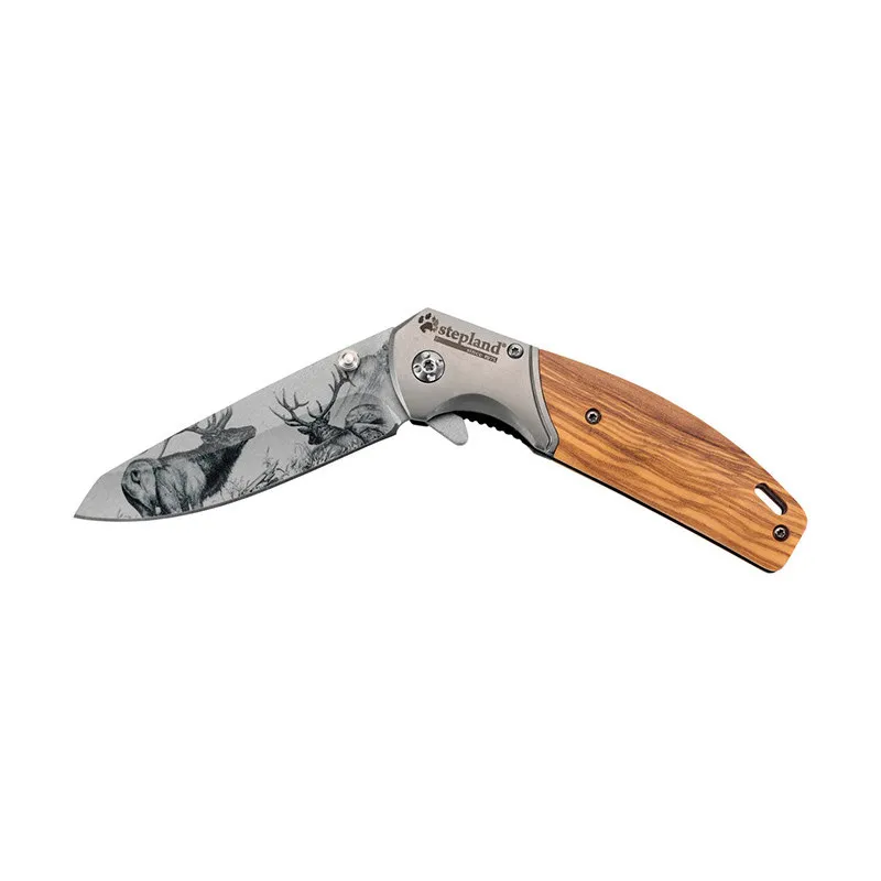 Faca Inox 8 cm Gravação Veado