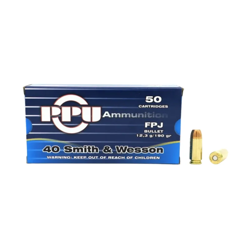 Munições PPU .40S&W 190gr FPJ