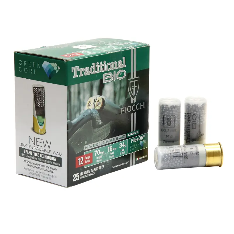 Cx 25 Fiocchi Tradicional Feltro Bio 34gr 12GA