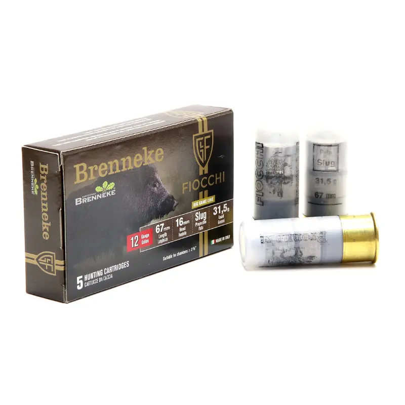 Cx 5  Munições Fiocchi Brenneke 12GA
