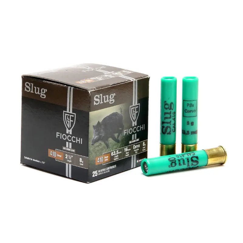 Cx 25 Fiocchi Slug 8gr 410GA